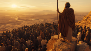 shay0906_A_hyper-realistic_scene_of_Moses_delivering_his_final__a299f314-cb51-48fc-8b75-2cd65f5319e0 - המרכז להפרשת חלה
