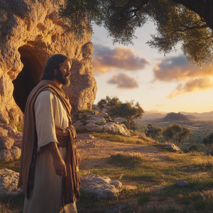 shay0906_Abraham_is_seen_standing_solemnly_beside_a_serene_dese_ebe2de18-338e-4bb1-bc40-c036c15387ec - המרכז להפרשת חלה