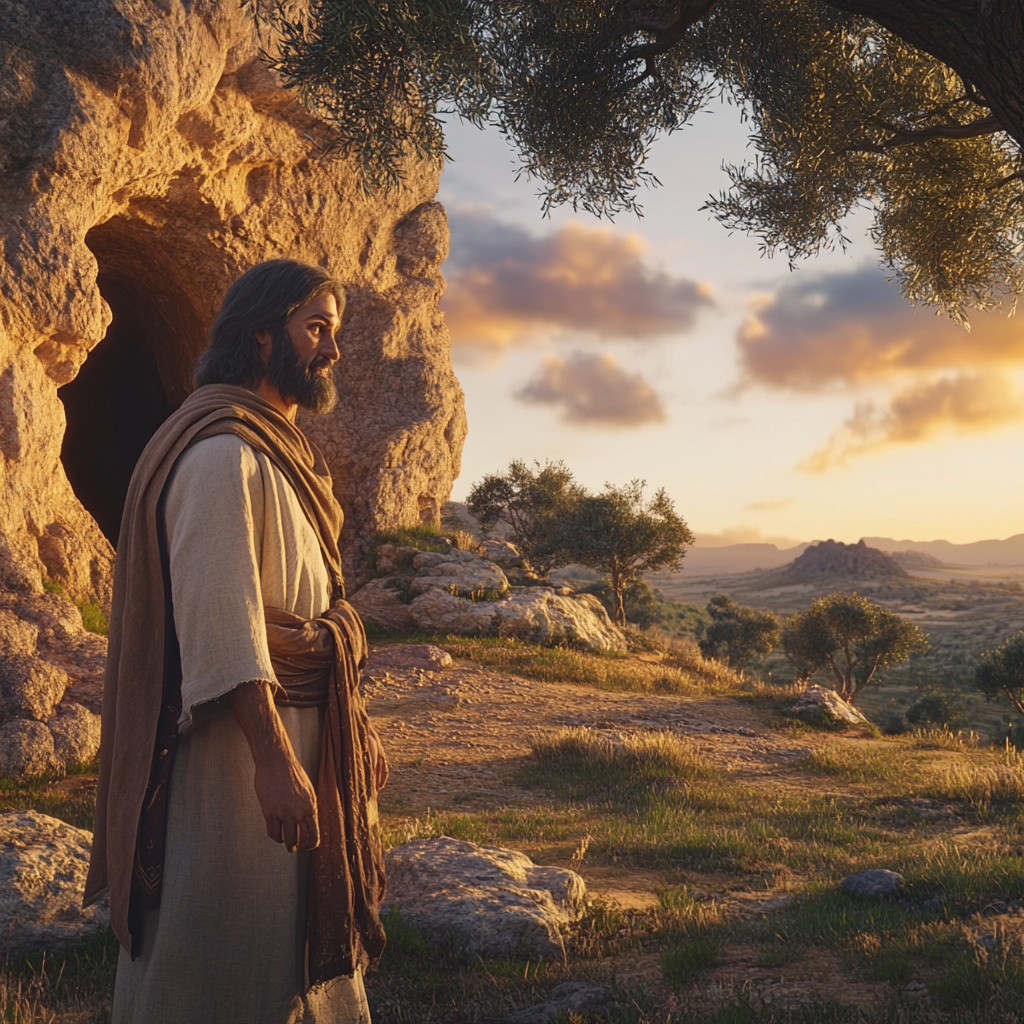 shay0906_Abraham_is_seen_standing_solemnly_beside_a_serene_dese_ebe2de18-338e-4bb1-bc40-c036c15387ec - המרכז להפרשת חלה