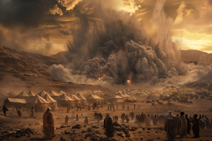 shay0906_Biblical_scene_of_Korachs_rebellion_the_earth_openin_1dce9a31-b326-46e6-a175-41d9bfa351a6_2 - המרכז להפרשת חלה